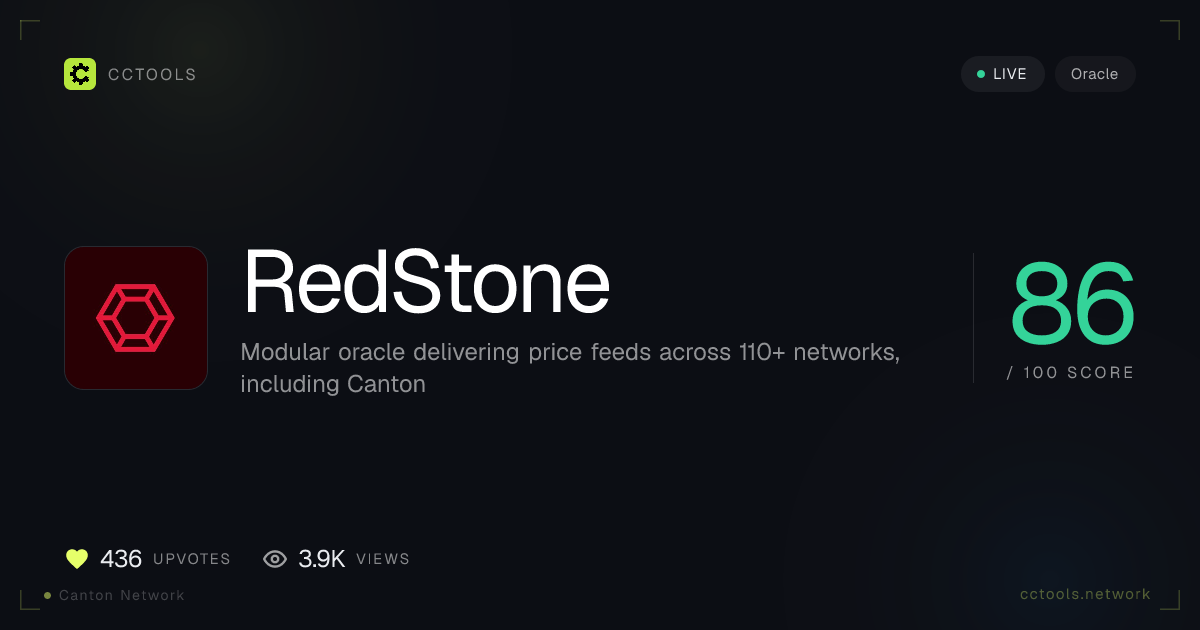 RedStone: Canton Network Oracle Profile | CCTools